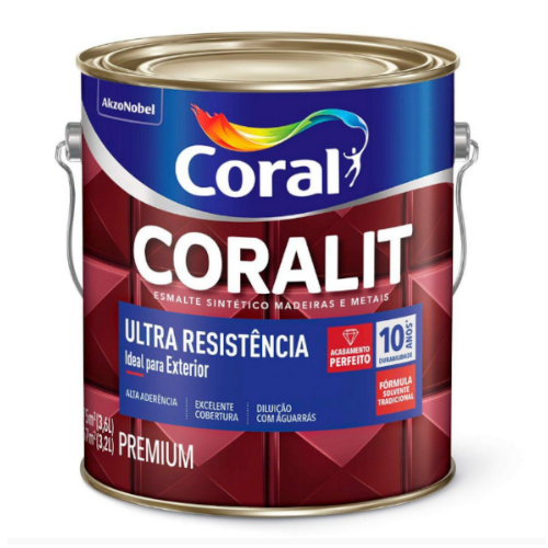 Esmalte Coralit Alto Brilho Verde Folha de 3,6L Coral